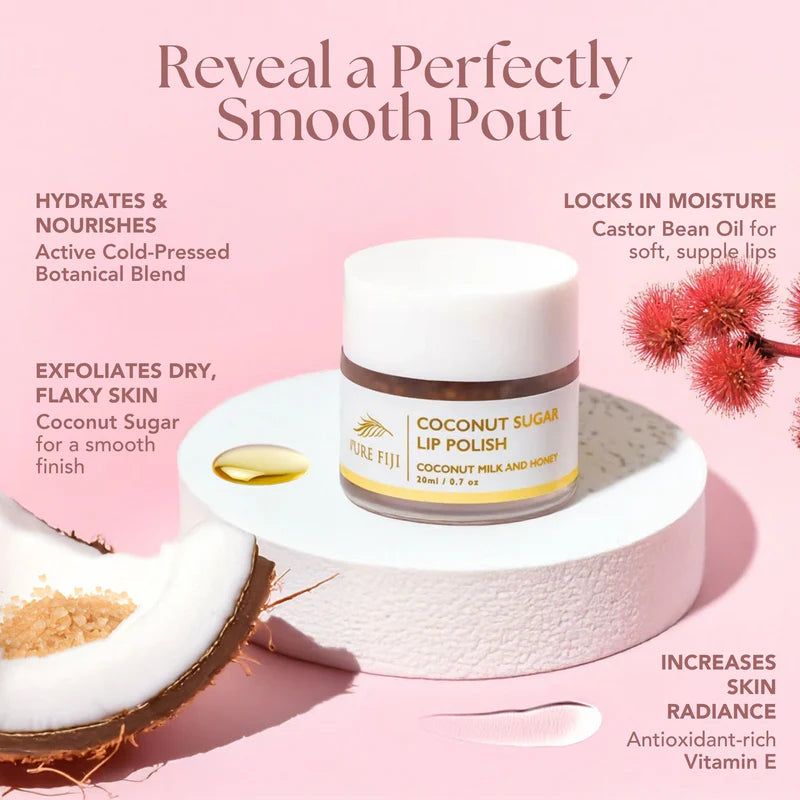 Pure Fiji Coconut Sugar Lip Polish (20ml)