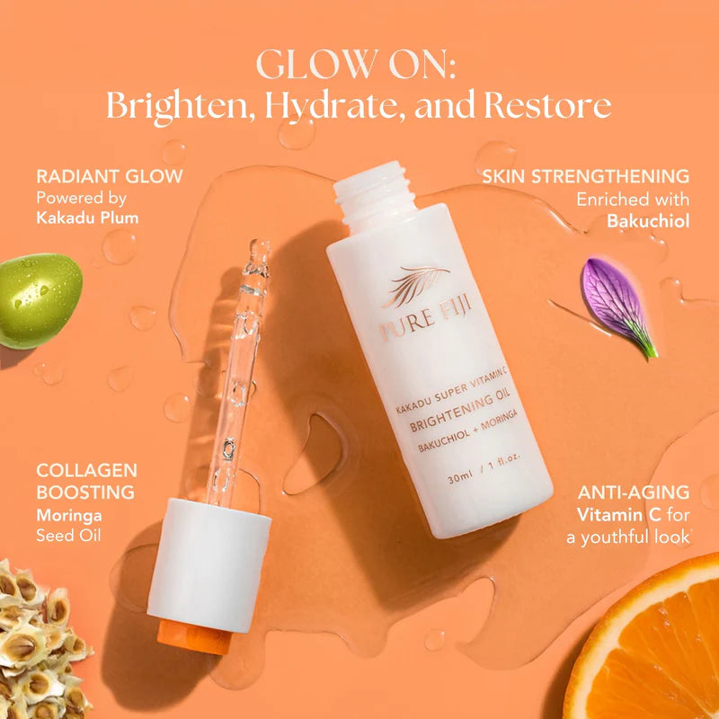 Pure Fiji Kakadu Super Vitamin C Brightening Oil with Bakuchiol + Moringa (30ml)